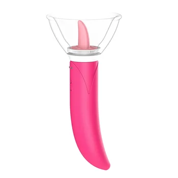 Silikon Değnek G Spot Vibratör Klitoris Stimülasyon Dil Yalama Oral Seks Oyuncakları Kadınlar İçin Mastürbasyon Çiftler Flört Yetişkin Oyunları