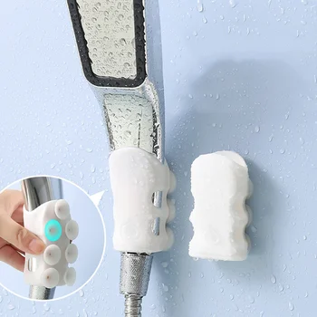 Silikon Duş Başlığı Tutucu Dayanıklı Yeniden Kullanılabilir Çıkarılabilir Duş El Duvara Monte Vantuz Duş Braketi Banyo Malzemeleri