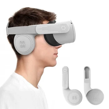 Silikon Kulak Muffs Oculus Quest 2 VR Kulaklık Gelişmiş Ses Çözümü VR Aksesuarları Gürültü Azaltma Earmuffs-Gri