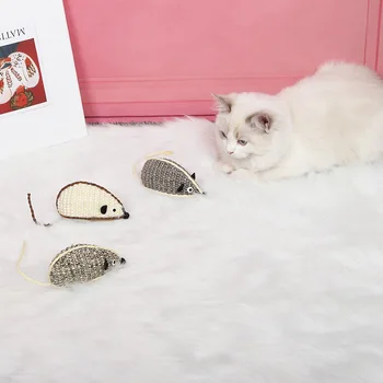 Sisal Fare İnteraktif Kedi Oyuncak Kedi Malzemeleri Kedi Oyuncak Simülasyon Saç Komik Kediler İçerir Sondaj Taşları Ses Pet Oyuncak