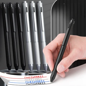 Siyah Teknoloji Yerçekimi Algılama Kalem Basın Metal Dört Bir Siyah / gümüş Öğrenci Ofis Yazma tükenmez kalem