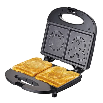 SK128 Kahvaltı Ekipmanları Panini Basın Elektrikli Sandviç Makinesi Ev Waffle Tost Kırma kek ızgara fırın