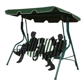 SKONYON 3 Koltuklar Açık Gölgelik Veranda Salıncak Sandalye w/ Çıkarılabilir Minderler-Yeşil