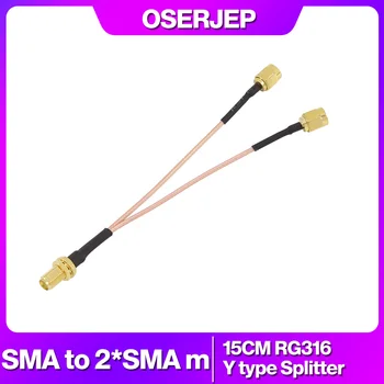 SMA erkek Y tipi 2X SMA dişi erkek rp sma Konnektör Splitter Birleştirici Kablo Pigtail RF Uzatma RG316 Kablo