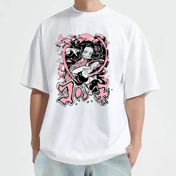 Sokak Unisex Üstleri Tshirt Erkek Giyim Kadın Y2k Bluz japon animesi iblis avcısı T Shirt Erkek Kawaii Grafik Harajuku Tee