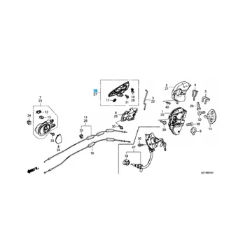 Sol Yan Kapı Dış Kolu Assy Honda CRZ için Anahtar delikli yakıt deposu kapağı CR-Z ZF1 ZF2 2011-2015 72181-SZT-G01ZC LH