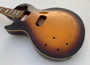 Solak DIY Özel 6 Dizeleri Elektro Gitar Alev Akçaağaç Üst Kısmı Guitarra Donanım olmadan stokta İndirim Ücretsiz Kargo