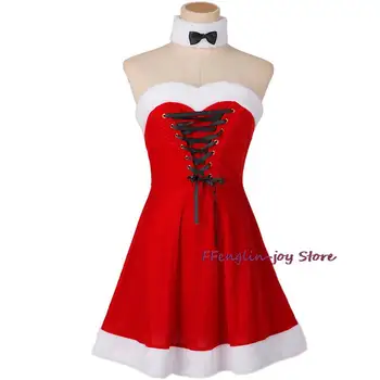 Sonbahar Kış Sevimli Noel Kırmızı Şal Elbise Kadınlar Tatlı Peluş Patchwork İpli Parti Mini Elbise Kadın Kawaii Pelerin Vestido