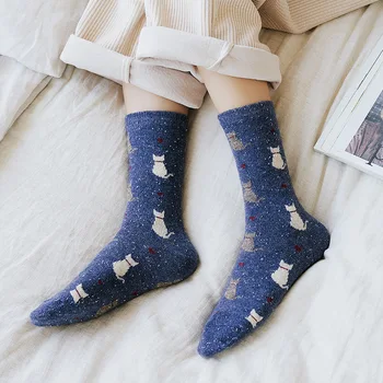 Sonbahar ve Kış Yeni Stil Japon Sevimli Çorap Kore Kedi Harajuku Çorap Kadın Kawaii Kalınlaşmak Sevimli Çorap