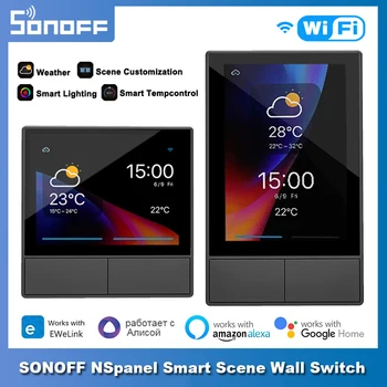 SONOFF NSPanel Akıllı Sahne Duvar Anahtarı AB / ABD Wifi Akıllı Termostat Ekran Anahtarı All-in-One Kontrol Alexa Google Ev İle Çalışmak
