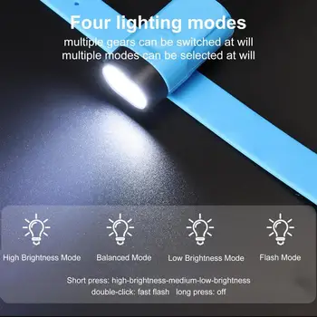 Spor el feneri bilek ışık LED kol saati el feneri Torch USB şarj edilebilir kamp yürüyüş çok fonksiyonlu uyarı ışığı