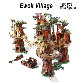 Stokta En Ewok Köyü 1990 ADET Yapı Taşları Tuğla uyumlu 10236 Eğitim Modeli Oyuncaklar Çocuk Doğum Günü Yılbaşı Hediyeleri