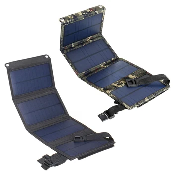 Su geçirmez 50W Katlanabilir GÜNEŞ PANELI 5V USB Sunpower Güneş Pili Bankası Paketi Cep telefon batarya şarjı Açık Kamp için