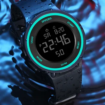 Su geçirmez Led Saatler Erkekler için Açık Spor Erkekler Dijital Led Kuvars Alarm Erkekler kol saati Moda elektronik saat Relogio