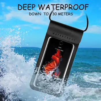 Su geçirmez Telefon Kılıfı Dokunmatik Cep Telefonu Kuru Dalış Çanta Kılıfı için Boyun Askısı ile iPhone Xiaomi Samsung Meizu