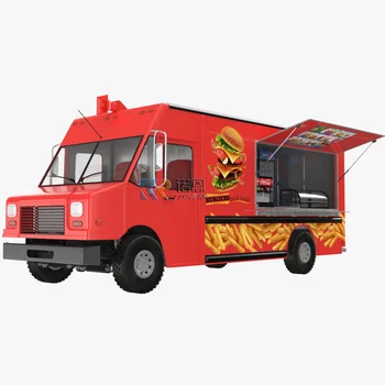 Sürülebilir Çift Katlı gıda kamyonu Pizza dondurma arabası Hamburger Patates Kızartması Kabarcık Çay Kahve Römork Pişirme Ekipmanları