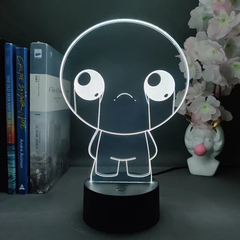 Sıcak Oyun Bağlama Isaac Yeniden Doğuş 3D LED Gece Lambası Kapalı Yatak Odası Dekorasyon doğum günü hediyesi Arkadaş için Isaac Neon Lav Lambası