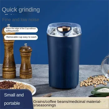 Taşınabilir Değirmeni Mini paslanmaz çelik Elektrikli Kahve Çekirdeği Değirmeni Otlar Tuz Biber Baharat Fındık Taneleri Toz Kırıcı