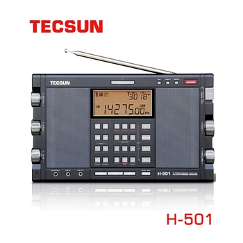 Tecsun H-501 Taşınabilir Stereo Radyo tam bant FM SSB Radyo Alıcısı çift boynuz FM hoparlör ile radyo müzik çalar