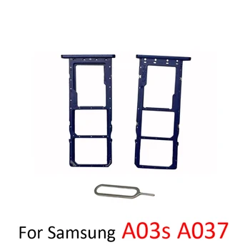 Telefon SIM SD Kart Tepsileri Samsung Galaxy A03S A037 A037F A037M Orijinal Telefon SIM çipli kart Yuvası Tutucu Parçası Siyah Pin