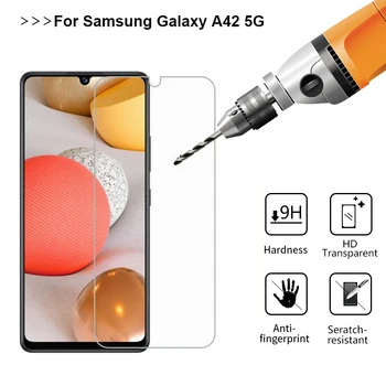 Temperli Cam Samsung Galaxy A42 5G SM-A426B templado Patlamaya dayanıklı Ekran Koruyucu Samsung Galaxy A42 5G pelicula