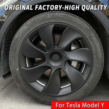 Tesla Modeli Y 19 İnç 4 ADET teker göbeği kapağı Değiştirme Tesla jant kapağı s Koruyucu Kapak Modeli Y JANT kapağı Kiti Dış Accessories2023