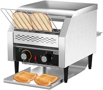 Ticari Tost Makinesi 300 Dilim/Saat Konveyör Restoran Tost Makinesi Çörek Simit Ekmek Ağır Paslanmaz Çelik Konveyör Tost Makinesi