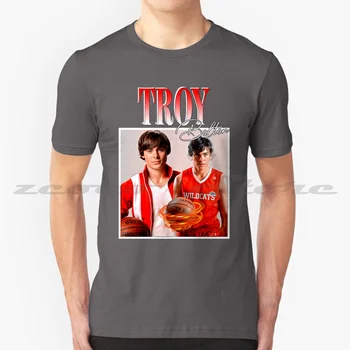 Troy Bolton ( 2) T-Shirt %100 % Pamuk Rahat Yüksek Kaliteli Büyük Kırmızı Broadway Hsmtmts Carlos Kampı Sağduyu I _ D Oldukça