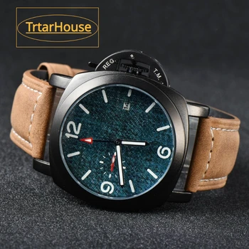 TrtarHouse PAN Erkekler Üst Marka Moda saat kayışı Süper Parlak Klasik quartz saat Erkek Su Geçirmez Spor Adam Relogio Masculino