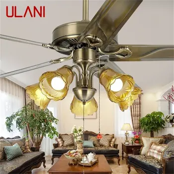 ULANİ klasik ışıklı tavan fanı Büyük 52 İnç Modern Lamba Uzaktan Kumanda İle LED Ev Oturma Odası İçin