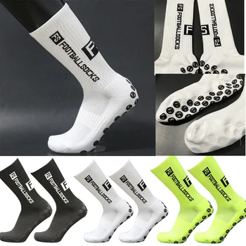 Unisex Yuvarlak Silikon Vantuz Tutucu Kaymaz futbolcu çorapları spor çorapları Profesyonel Rekabet Eğitimi Çorap