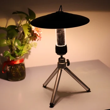 USB şarj kamp ışık gölge su geçirmez taşınabilir lamba Tripod 3 Modu el feneri Tripod 2600mah pil siyah köpek için ESLNF