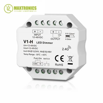 V1-H 12-48VDC 24 V 36 V 96 W/192 W/144 W/192 W tek renkli LED Dimmer kademesiz karartma /ıtme loş denetleyici LED şerit ışık için