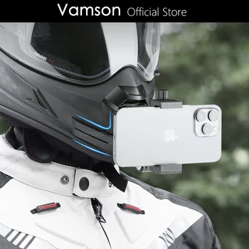 Vamson Git Pro Aksesuarları için Motosiklet Kask Çene Dağı Kavisli Dağı Insta360 X3 Bir X2 GoPro Hero 10 9 8 7 6 Aksesuarları