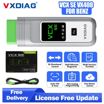 VXDIAG VCX SE VX408 Mercedes Benz Yıldız DoIP C6 SD Connect Kodlama Programlama Değiştirmek Çoklayıcı DoNet Uzaktan Teşhis Aracı