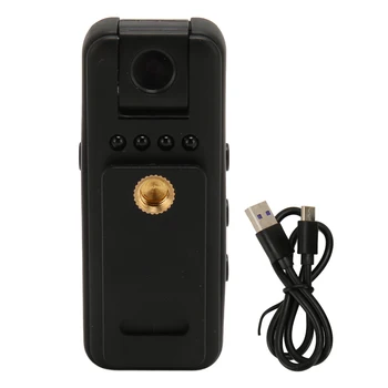 Vücuda Takılan Kamera 1000mAh Pil Taşınabilir Video Kaydedici Gürültü Azaltma Gece Görüş 12MP Döngü Kayıt Toplantı için Seyahat için