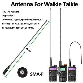 Walkie Talkie Anten Quansheng UV-K5 NA-771 SMA-F UHF VHF 136~174 Mhz 400~470 MHz İki Yönlü Radyo Konuşma Walkie BAOFENG UV-5R