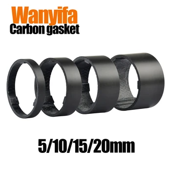 Wanyifa 1-1 / 8 İnç Bisiklet Tam Karbon Fiber Kulaklık Spacer Kiti 5mm 10mm 15mm 20mm