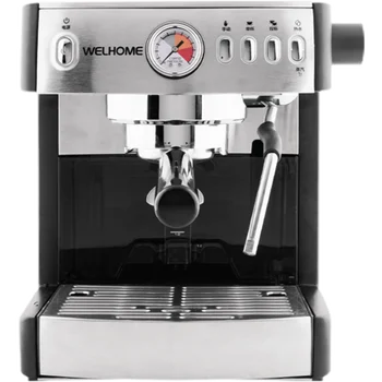 Welhome / Huijia KD-135C ev kahve makinesi küçük yarı otomatik İtalyan kapsül süt köpüğü WPM basınç görünür 15 bar yüksek