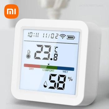 Xiaomi Tuya Termometre Higrometre WİFİ Sıcaklık Dedektörü Nem Sensörü Akıllı Bağlantı Mini Termometre LCD Aracı