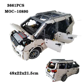 Yapı Taşı MOC-10890 Aile Arabası 7 kişilik Montaj Modeli Oyuncak 3661 adet Yüksek Zorluk Parçaları Yetişkin ve Çocuk doğum günü hediyesi