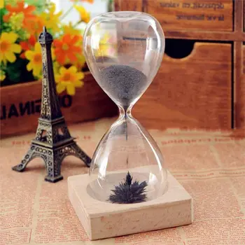 Yaratıcı Kum Saati Cam El Üflemeli Timekeeping Saat Manyetik Kum Saati El Sanatları Kum Zamanlayıcı Hediye Ev Dekor Masaüstü Süsler