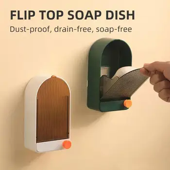 Yaratıcı Punch-ücretsiz Ayrılabilir Çekmece Flap Tarzı Sabunluk bulaşık deterjanı kutu tutucu Depolama Sabun Z6W8