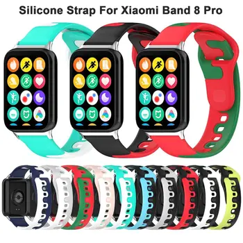 Yaratıcı Yedek Silikon Saat Kayışı Yeni İki Renkli Watchband Aksesuarları Yumuşak Bilezik Xiaomi Band 8 Pro Akıllı izle