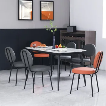 Yatak odası Oyun yemek sandalyeleri Su Geçirmez Lüks Metal Güzel yemek sandalyeleri Tasarımcı Modern Sillas De Comedor Ev Mobilyaları