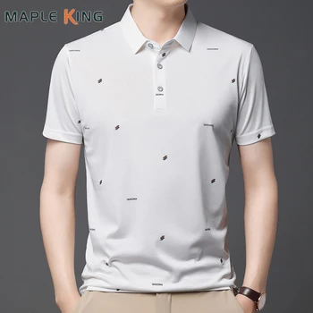 Yaz Golf Erkek Giyim polo gömlekler 2023 Kore Tarzı Rahat Baskı İş Camisas Polo Tişört Homme Erkek Camiseta Tops 4XL
