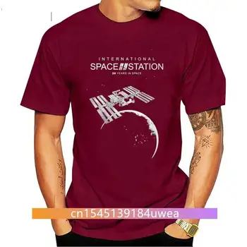 Yeni Erkek tshirt ISS Uluslararası Uzay İstasyonu NSA ESA Soyuz Uzay Mekiği Astronomi Bilim Unisex T Shirt kadın T-Shirt tees t