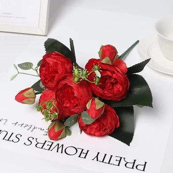 Yeni Gül buket çiçekler Yapay Toptan Ev DIY Aksesuarları Sahte Bitkiler Çiçek Gibi Oturma Düğün Centerpieces Masa