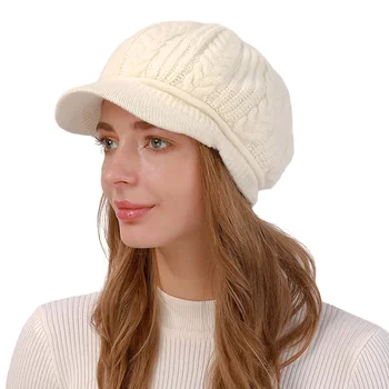 Yeni Kış Kasketleri Örgü kadın Şapka Kış Şapka Kadınlar Bayanlar İçin Bere Kız Skullies Kapaklar Kaput Femme Snapback Yün Sıcak Şapka