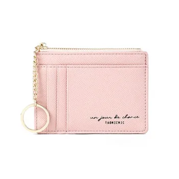 Yeni Moda Kadın Cüzdan Fermuar PU Deri bozuk para cüzdanı Mini Anahtarlık Taşınabilir Küçük Cüzdan Çoklu Kart Bit kart tutucu
